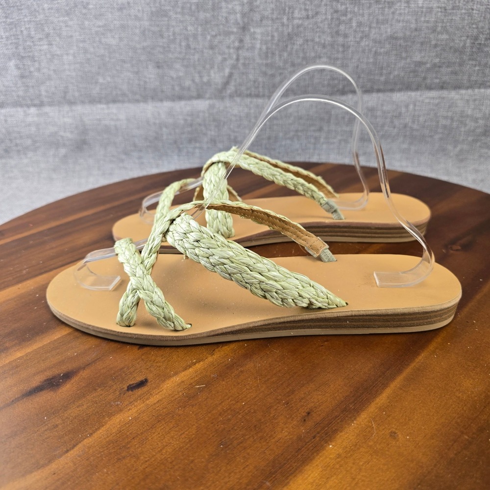 Universal Thread Braided Thong Sandals Women's Size‎ 9.5 Light Green - Picture 3 of 15